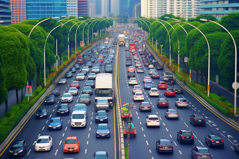 城市道路拥挤的交通车道航拍,高清,摄影图,摄影图片,图片大全,摄影图免费下载